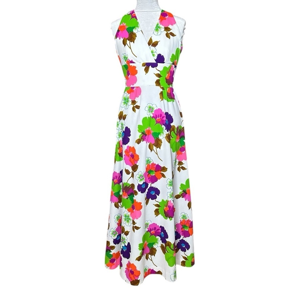Fred Rothschild Vintage 70’s Floral Maxi Dress. Size-See Measurements